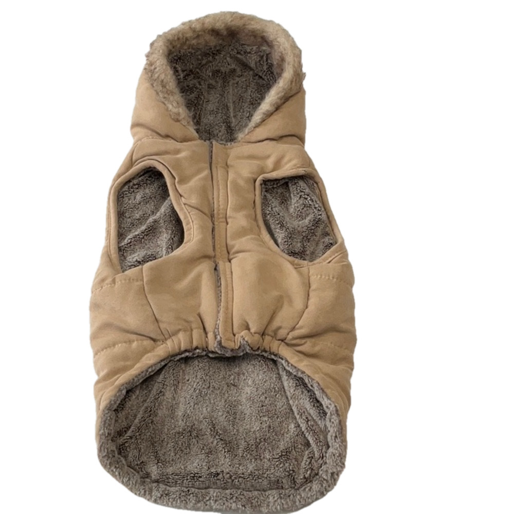 Tan Quilted Dog Jacket Size Large - Picture 2 of 4